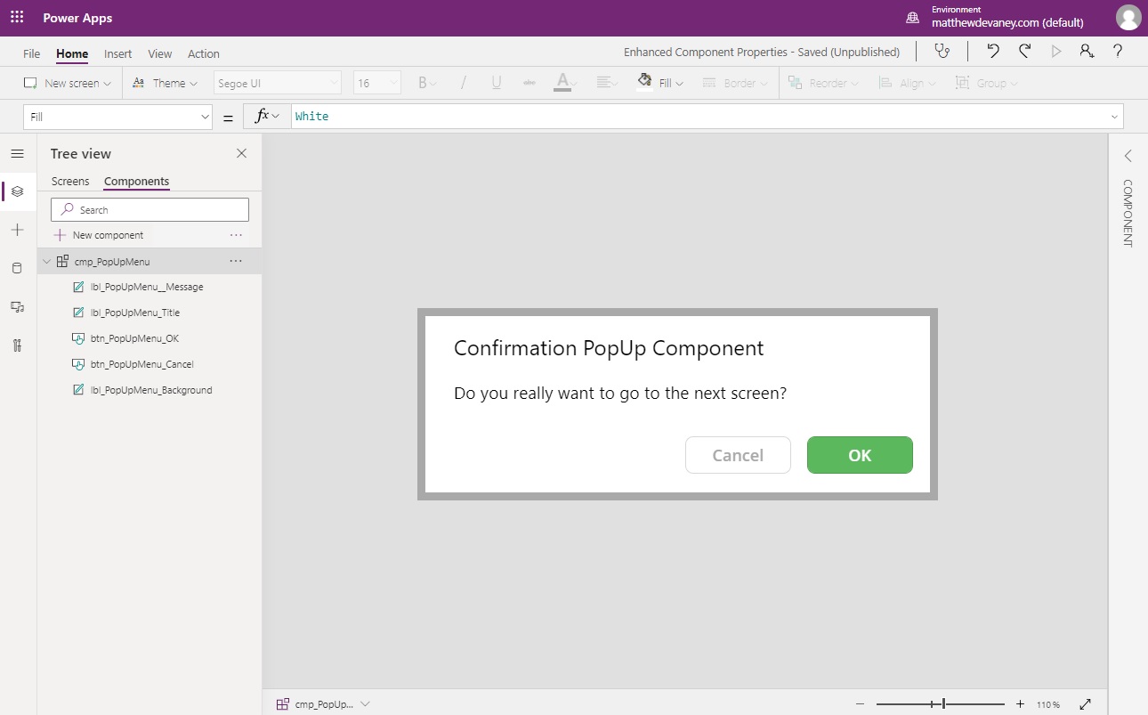 Power Apps Component With An OnSelect Property - Matthew Devaney