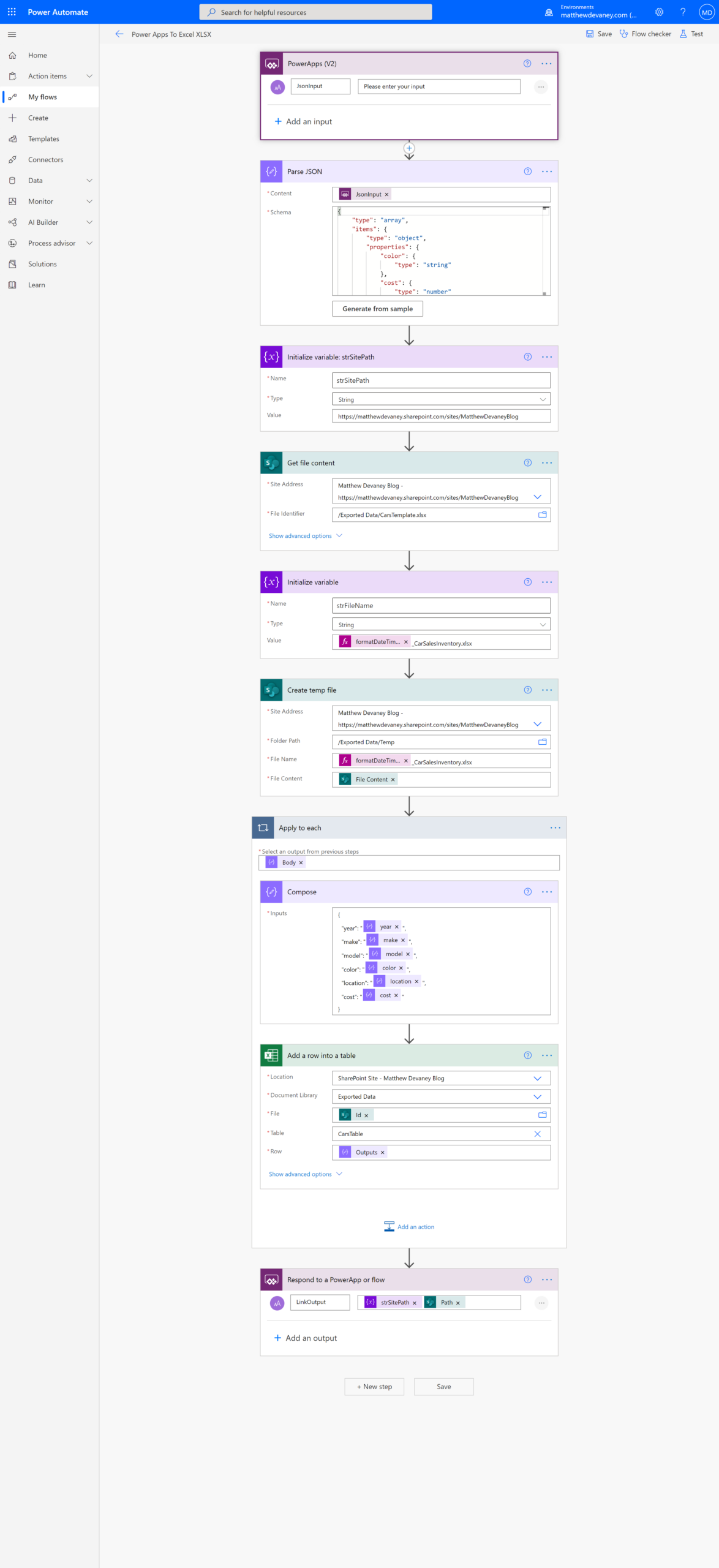 Power Apps Export To Excel As A CSV File - Matthew Devaney