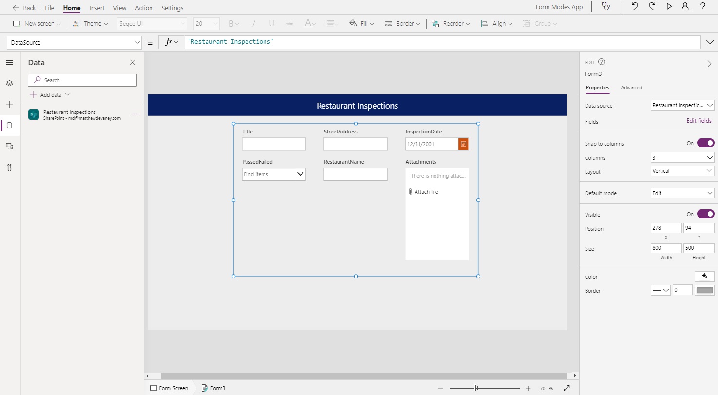 Power Apps Form Modes - NewForm, EditForm and ViewForm