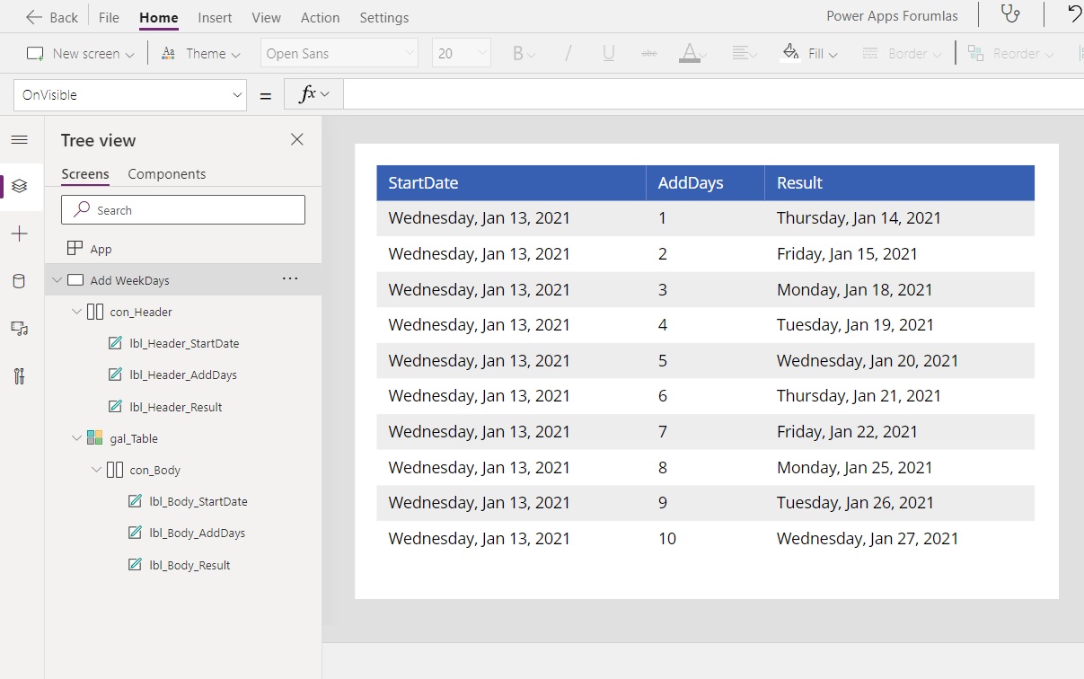 How To Add Business Days To A Date In Power Apps (Excludes Weekends)
