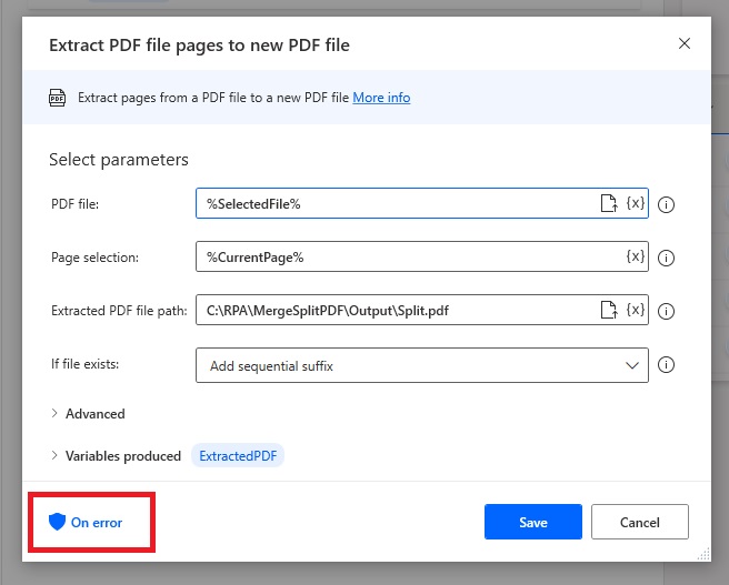 How to split up a PDF in PowerPDF so that every page is saved as an  individual file.