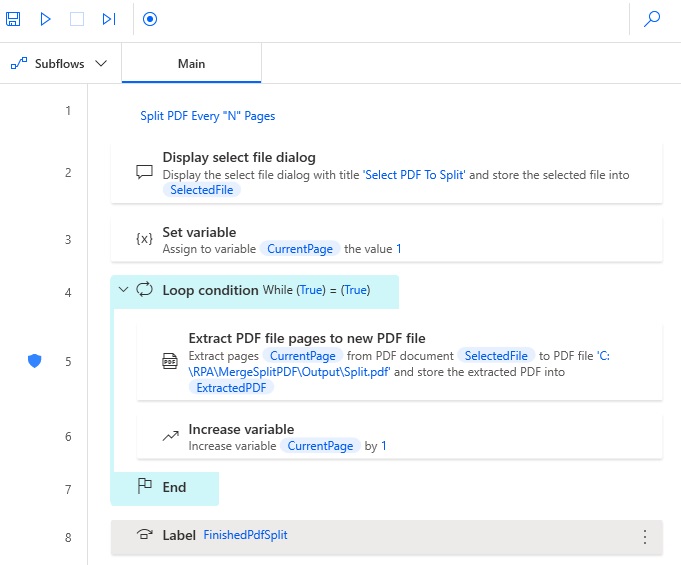 Split PDFs by Bookmark using Power Automate - Aquaforest