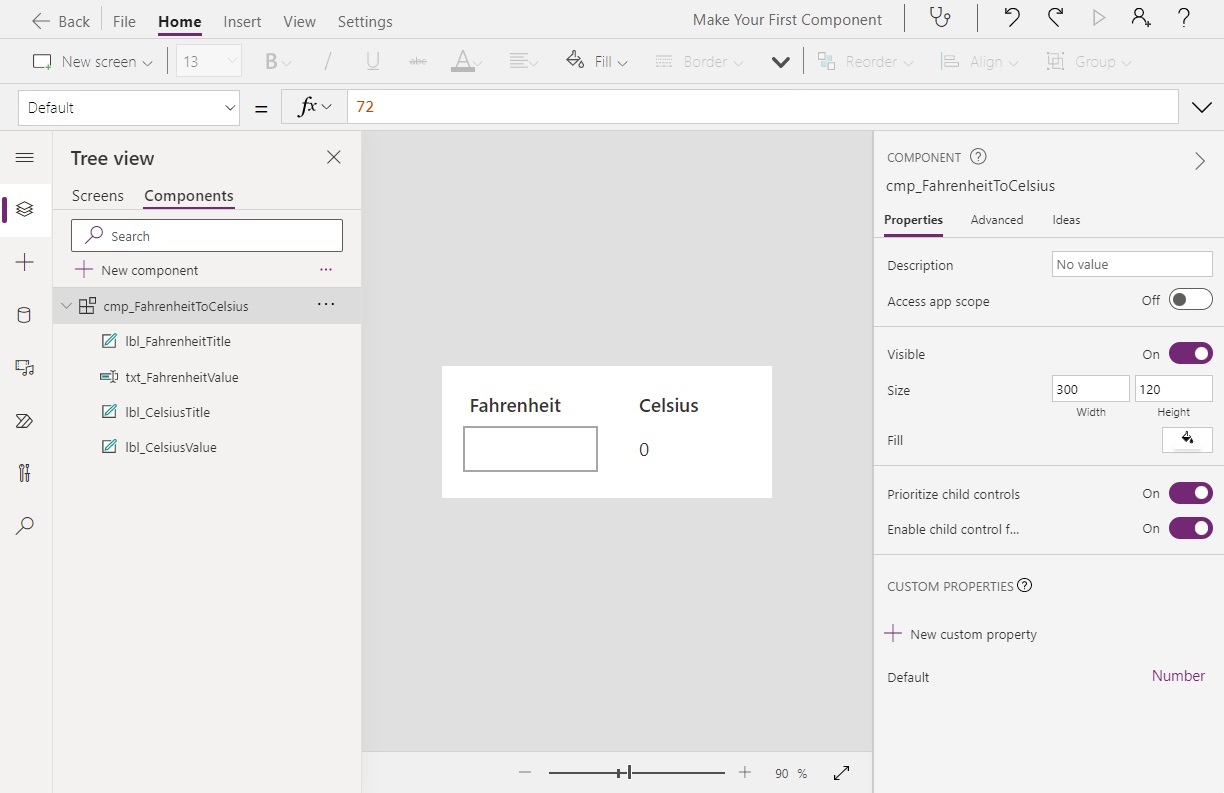 Make Your First Power Apps Canvas Component
