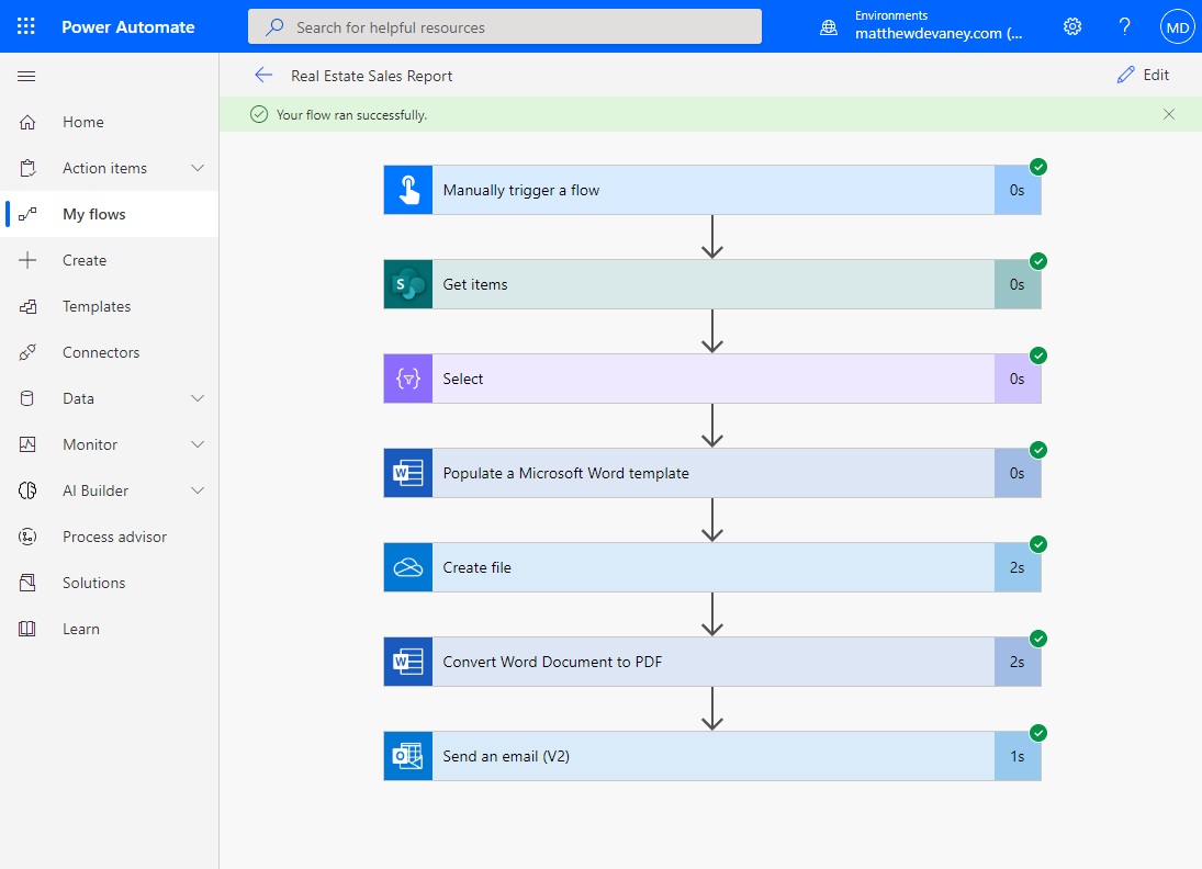 Power Automate Create Word Document With A Repeating Section