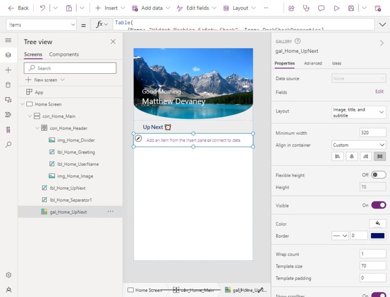 Power Apps Curved Header UI Design For Mobile Apps