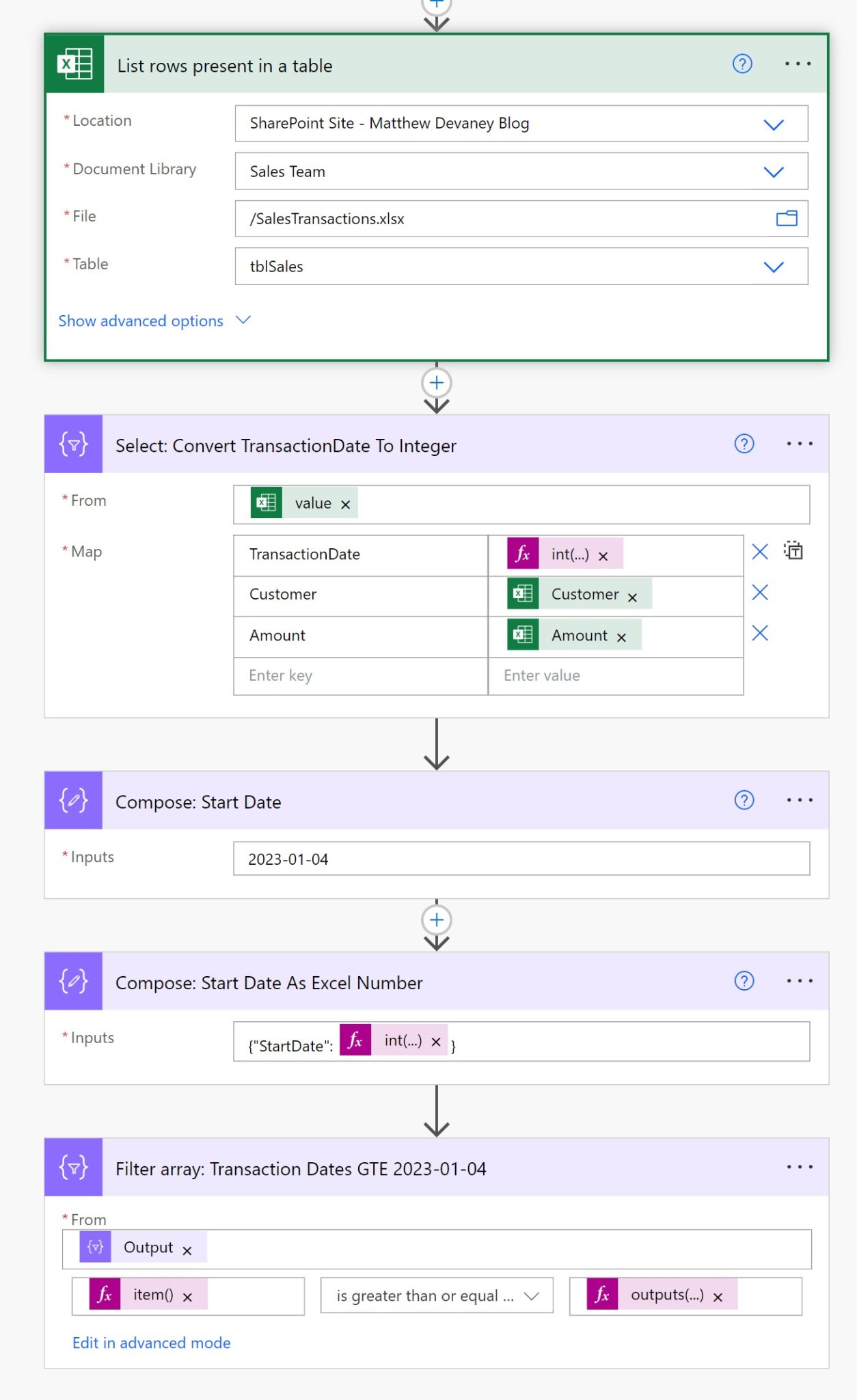 How To Filter Excel Table Rows In Power Automate Text Numbers, Dates