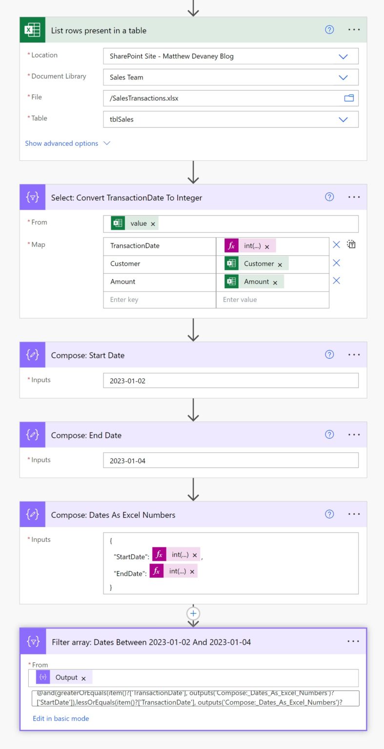 How To Filter Excel Table Rows In Power Automate Text Numbers, Dates