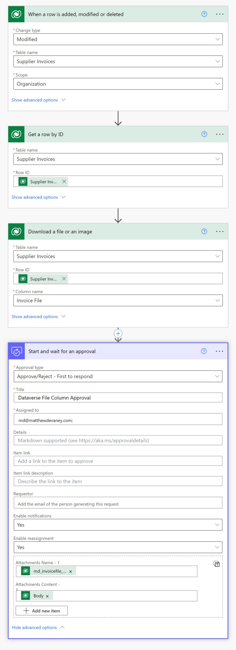 Power Automate Approvals Attachments With Dataverse Files