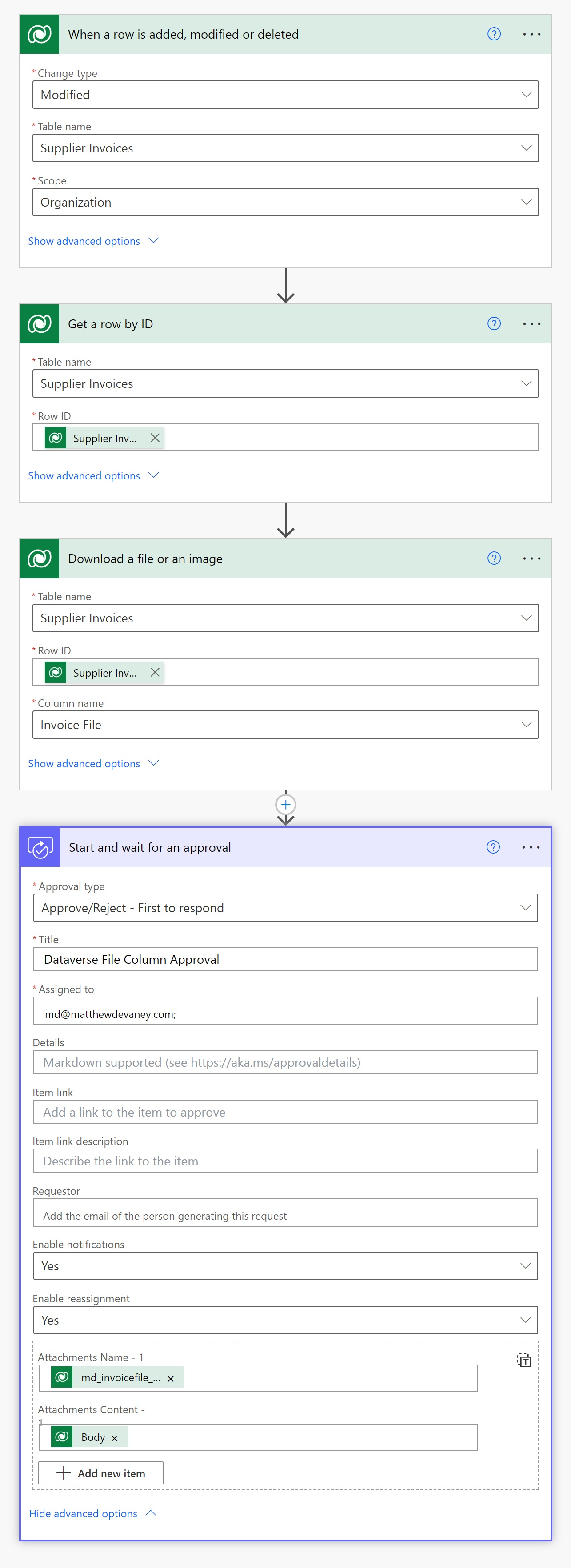 Power Automate Approvals Attachments With Dataverse Files